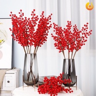 Artificial Berries Gold Silver Red Cherry Stamen Mini Fake Flowers/DIY Christmas Tree Decoration Home Wreath Gift
