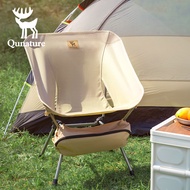 【Qunature】 Camping Chair Portable Foldable Lightweight Aluminum Frame Quick Setup