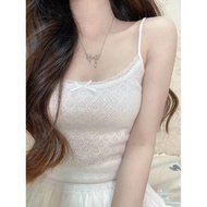 [HZA] Lace Bow Inner Suspender Navel Hollowed Heart Shape Vest