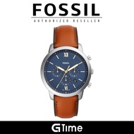 [Official Warranty] Fossil FS5453 Men's Neutra Chronograph Brown Leather Watch
