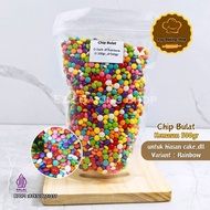 Rainbow Coklat Chip 1/2 bulat warna 500gr - Elmer Coklat Chip