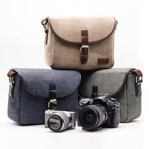 Durable Camera Bag For Canon EOS 200D 77D 7D 80D 800D 1300D 70D 760D(Gray)