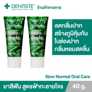 (แพ็ค 2) Dentiste Andrographis Paniculata 40 g. ยาสีฟันสูตรฟ้าทะลายโจร (ชนิดหลอด) ลดกลิ่นปาก สร้างภูมิคุ้มกันให้ช่องปากแข็งแรง กลิ่นหอมสดชื่น ปากสะอาด