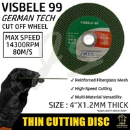 VISBELE 99 Thin Cut Off Wheel. 4'' Cutting disc for Metal. Grinder Wheel Cutting Disc. Disk Pemotong