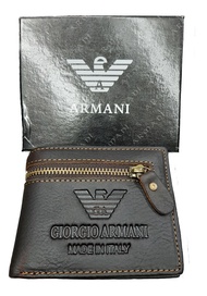 DOMPET KULIT PRIA ORIGINAL GIORGIO ARMANI / COKLAT