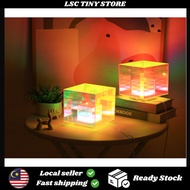 LED Light Colorful USB powered Pyramid Cube Ambient Light Adjustable color brightness Magician Lamp 