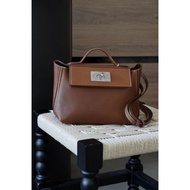 【MiyaBag】Mini 2424 leather silver buckle handbag shoulder bag crossbody bag
