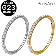 Bodyace 1 Pc 20G Earring Round Earring Lobe Earring Crystal Ear Piercing G23 Titanium Earring Helix 