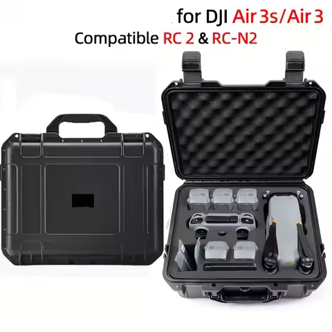 For DJI Air 3/AIR 3 S Portable Suitcase Hard Case Explosion-proof Carrying Box for DJI RC 2/RC N2/RC
