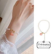 Peach Pearl Bracelet Female Student Niche Design Sisters Couple Best Friends Bracelet TK