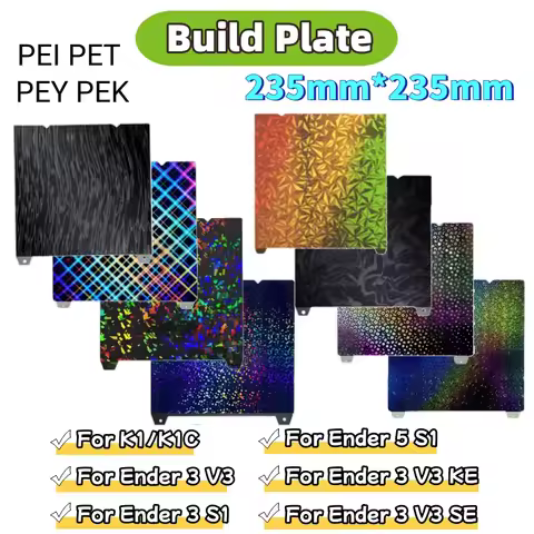 235x235 Textured PEI Creality K1 Build Plate K1C Bed H1H PEO Smooth Magnetic Sheet For 3D Printer En