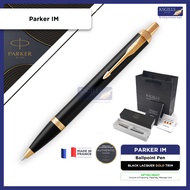 Parker IM Ballpoint Pen - Black Gold Trim (with Black - Medium (M) Refill) / {ORIGINAL} / Hadiah Birthday Hari Jadi