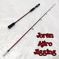 Joran pancing murah kaku spinning jigging fiber solid padat Ajiro Redbass Jigging fiber solid 165 180 cm