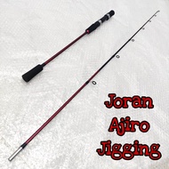 Joran pancing murah kaku spinning jigging fiber solid padat Ajiro Redbass Jigging fiber solid 165 18