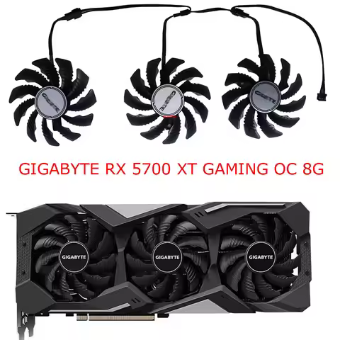 T128010SU,GPU Cooler,Video Card Fan,For GIGABYTE RX 5600XT 5700 6700 XT,RTX2060 SUPER GAMING OC 8G,R