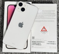 Hp iphone 14 256 ibox bekas putih dual kamera kotak asli label peringatan