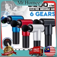 Massage Gun Rechargable Body Massage Electric Vibrating Therapy Guns 6 Gears Muscle Massage Gun Spor