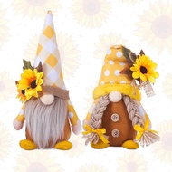 2PCS Hiasan Plush Gnome Bunga Matahari, Gnome Musim Panas, Gnome Musim Bunga, Gnome Plush Bunga Mata