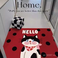 Wipeable Floor Mat Cute Disposable Entrance Foyer Cat Floor Mat Entrance Door Entrance Dust Removal 