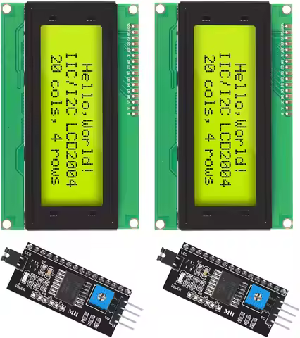 2PCS IIC I2C TWI Serial LCD 2004 20x4 Blue Backlight Module with I2C Interface Adapter Compatible wi