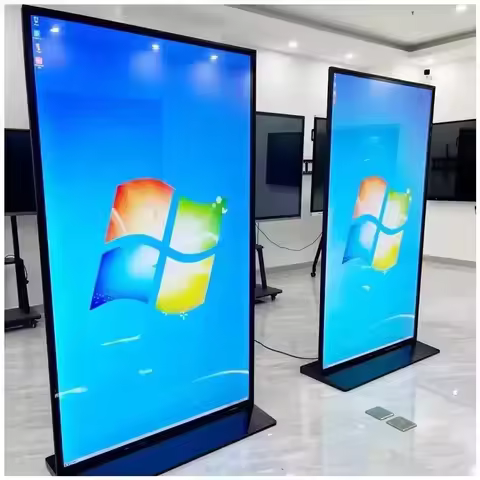 Hushida 75 85 Inch 2K 4K Full HD Wifi Media Lcd Advertising M onitor Touch Screen 43 49 55 Inch Floo