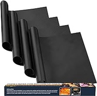 Oven Liners for Bottom of Oven - 4 Pack 17"x25" Large Non Teflon Stick Oven Liners Mat, Oven Rack Liners to Protect Convection, Electric, Gas &amp; Microwave Ovens