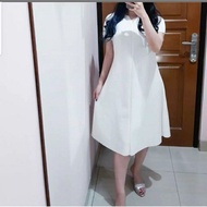 Aqilla67_ MIDI DRES LEHER V DRES MIA CREP DRES WANITA TERBARU DRES