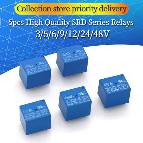 5PCS Relay SRD-5VDC-SL-C SRD-12VDC-SL SRD-3VDC SRD-9V relays 4/5PINS 12V DC High Quality Liludin