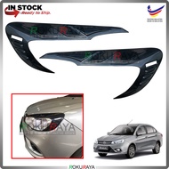 Proton Saga VVT (3rd Gen) Custom Fit ABS Plastic Car Head Lamp Eye Lid Brow Cover