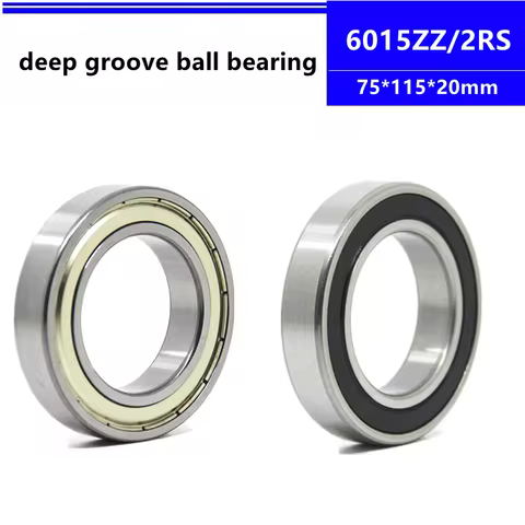 2pcs Deep Groove Ball Bearing 6015ZZ 6015-2RS 6015Z 6015-2Z 6015RS 75x115x20mm Steel Ball Bearings 6