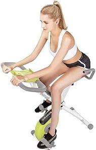 Folding Home Exercise Bike, Indoor Cardio Workout Fitness Stepper，Adjustable Resistance Sports Slimming Coach