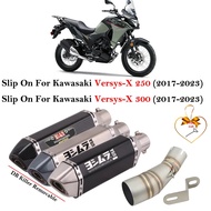 For KAWASAKI VERSYS-X 250 VERSYS-X 300 2017 - 2023 Motorcycle Exhaust Escape Carbon Fiber Modifiy Li
