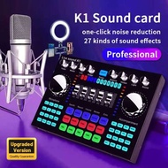☍ Original K1 Card Professional Live Sound Mixer Bluetooth Soundcard For Mobile Phone, Laptop, P