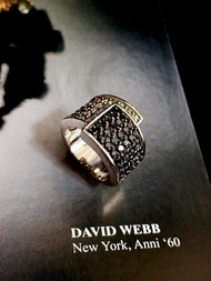 vintage jewelry 華麗雙色萊茵滿天星戒指