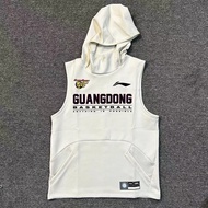 Li Ning CBA Sponsoring Professional Basketball Guangdong Hong Yuan Team Sleeveless Hooded Sweatshirt