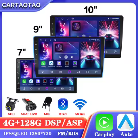 2 din Android Car Radio Wireless Carplay Android auto GPS Multimedia Video Player 7/9/10 inch DSP AH