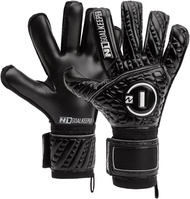 N1 Goalkeeper gloves Cronos Duo. Football Gloves with Hybrid Roll-Negative Cut and Natural German La