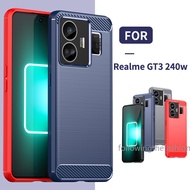 Casing For Realme GT 3 240W 5G GT3 Neo 5 Pro GT5 2023 Phone Case Armor Carbon Fiber TPU Soft Silicone Casing Fashion Protection Back Cover