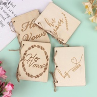 EN 2PCS Wedding Vow Books Wedding Vow Notebook Creative Sturdy Kraft Paper Handbook SG