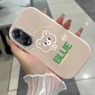 เคสสําห OPPO A98 5G F23 5G A1 5G เคสโทรศัพท์หมีน่ารักซิลิโคนกันกระแทกซอฟต์เชลล์กลมและอ้วน