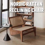 Nordic Rattan Reclining Chair Lying Lazy Chair Kerusi Lounge Chair Living Room Bedroom