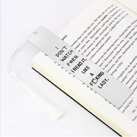 1 pc Silver Painting Metal Stainless Bookmark With Tassel For Book Club Reader Writers Book Lovers S