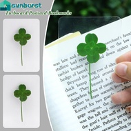 5-20Pcs Acrylic Lucky Artificial Four-Leaf Clover Bookmark - Simulate Four-Leaf Clover Transparent W