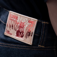 PROMO EARTHY GENOVA - Denim Selvedge LYNX 15 Oz Celana Raw Jeans Pria Super Deep Indigo Ropedyed Red