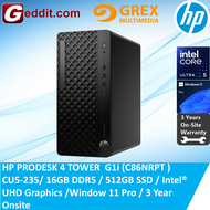 HP PRODESK 4 TOWER G1i C86NRPT / D68HZPT DESKTOP (CU5-23516GB512GBUHD GRAPHICSWIN11 PRO) FREE USB KE