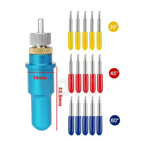 30/45/60 Degree Roland Plotter Blade Vinyl Cutter Film Knives +14mm Blade Holder for Liyu Graphtec S
