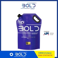 Bold 10w30 (3L)Semi Synthetic SP Engine Oil Car Lubricant 10w-30 Minyak Hitam Enjin Kereta Perodua P