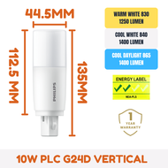 Philips LED Vertical PLC PL-C G24D 9w 7.5W Light Bulb Warm White Cool Daylight [1 Year Warranty]