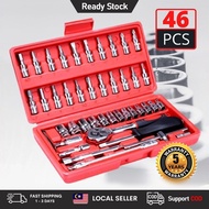 Toolbox Multipurpose Toolbox 46pcs Toolbox Repairing Kit Tool Set Ratchet Bits Spanner Supports Cash