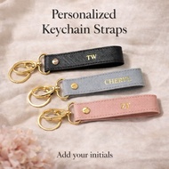 CHRISTMAS GIFT Saffiano PU Keychain Personalised with Embossed Name Personalised Saffiano Keychain P